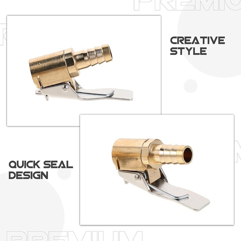 2Pcs Quick Connect Tire Air Chuck Adapter Brass Valve Nozzle For Car Bike Motorcycle - Image 3
